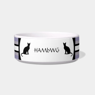 Personalizable Cat food Bowl in white HAMbWG