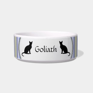 Personalizable Cat food Bowl in white HAMbWG