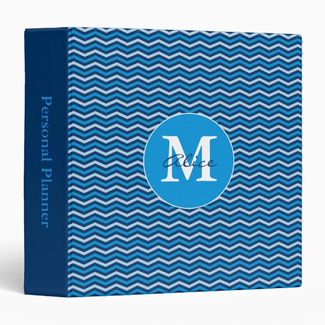 Personalizable Chevron Monogram - Binder (Front/Spine)