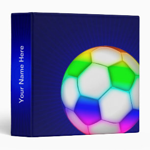 Personalizable Colourful Soccer Cool Gifts Binder