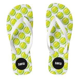 Personalizable Cool Tennis Pattern Sport Gift Flip Flops
