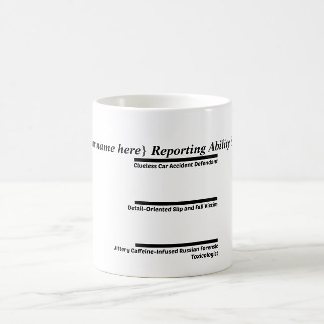 Personalizable Court Reporter's Coffee and Tea Mug (Center)