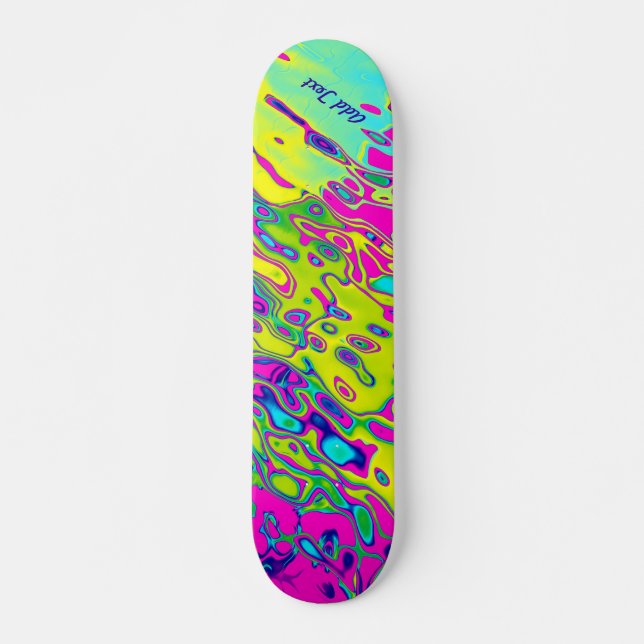 Personalizable Crazy Colourful Abstract Pattern  Skateboard (Front)