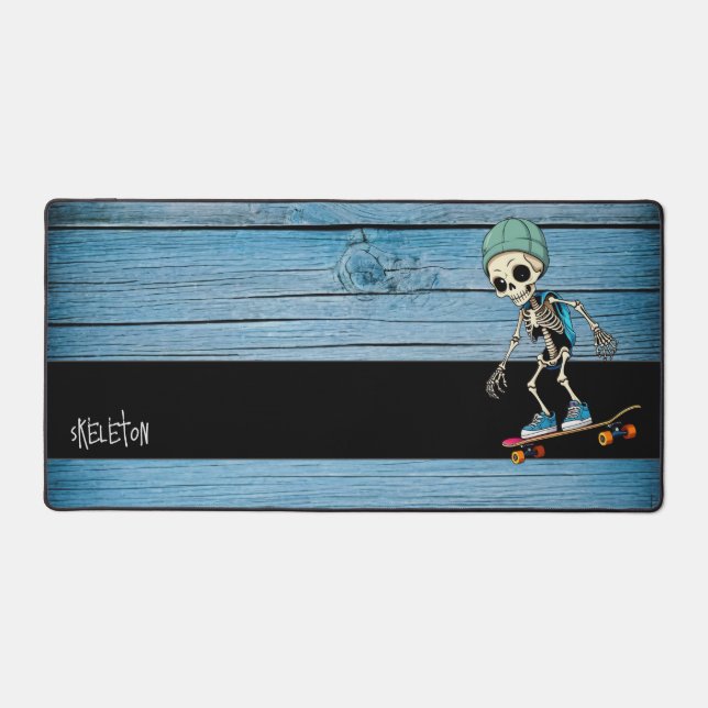 Personalizable Customized Desk Mat Skeleton Rustic (Front)