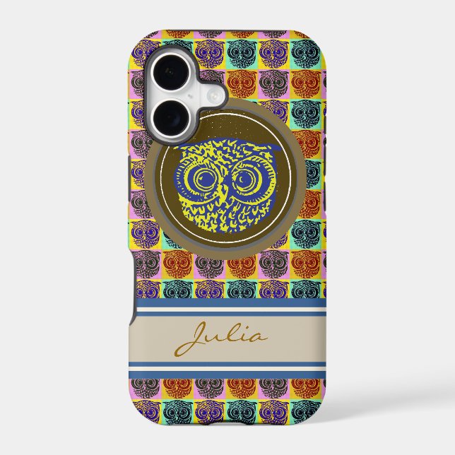 personalizable cute owl bird (Back)