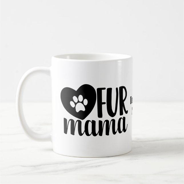 Personalizable Dog Mom Coffee Mug (Left)