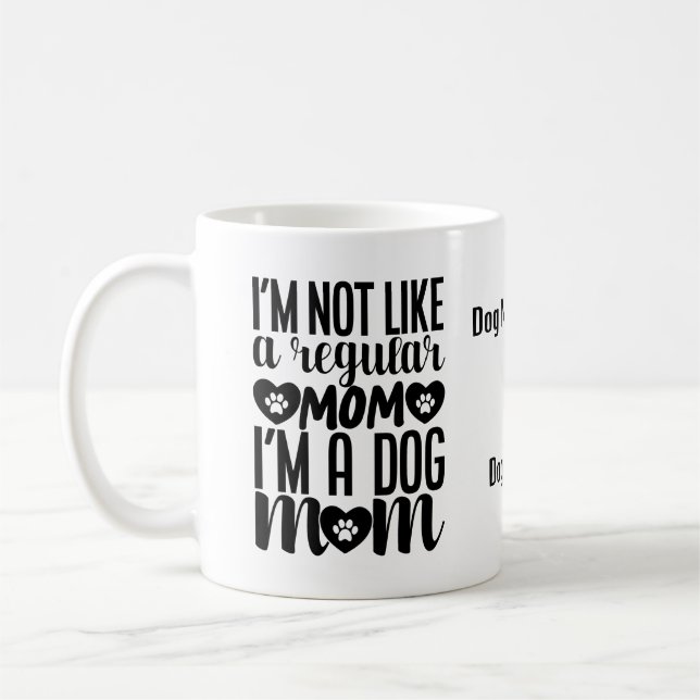 Personalizable Dog Mom Coffee Mug (Left)