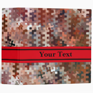 Personalizable Earth Toned Multicolored Pattern Binder