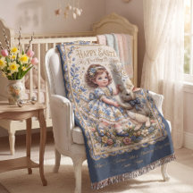 Personalizable Easter Bunny Baby Blanket