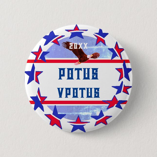Personalizable Election - Potus / Vice Potus 2 Inch Round Button (Front)