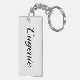 personalizable first name Eugenie black and white Keychain