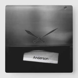 Personalizable Folded Paper Towel Dispenser Square Wall Clock