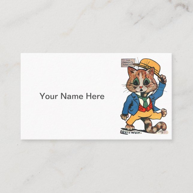 Personalizable Funny Cat Business Card (Front)