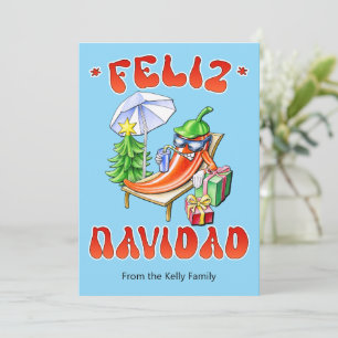 Personalizable Funny Feliz Navidad Christmas Chili Holiday Card