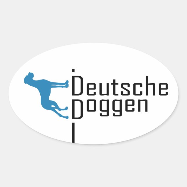 personalizable Great Dane cards Oval Sticker (Front)