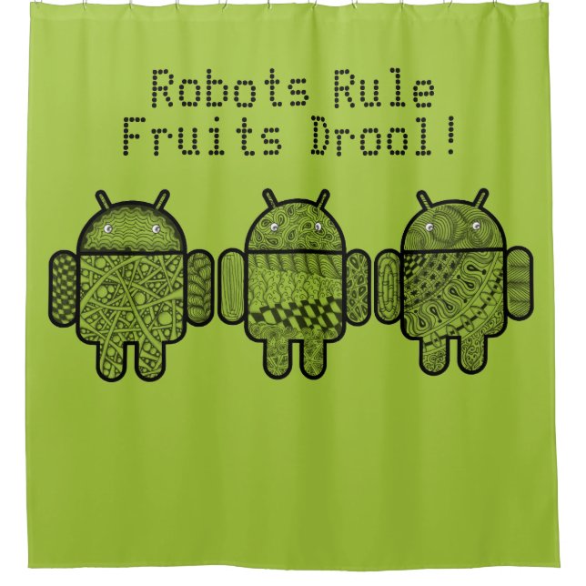 Personalizable Green Open Source Geeky Robots (Front)