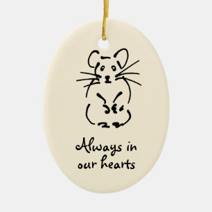 Personalizable Hamster Memorial Ornament