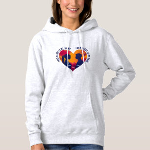Personalizable Heart Is My Home Couple Silhouette  Hoodie