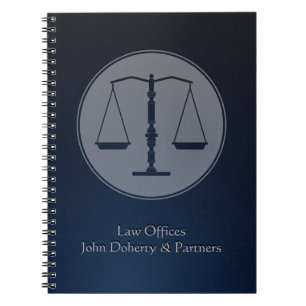 Personalizable Lawyer Notebook - Scales of Justice