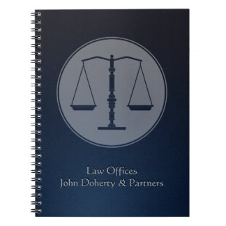 Personalizable Lawyer Notebook - Scales of Justice
