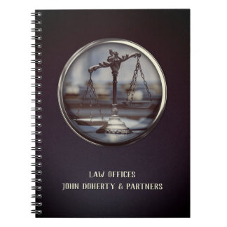 Personalizable Lawyer Scales of Justice Notebook