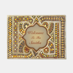 Personalizable medieval mosaics doormat