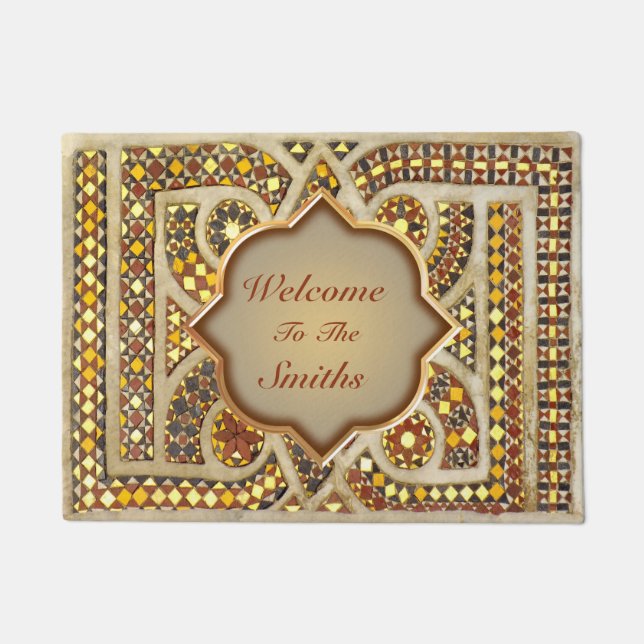 Personalizable medieval mosaics doormat (Front)