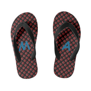 Personalizable Monogram Cute Cool Fun Unique Kid's Flip Flops