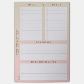 Personalizable Multiple To-Do List Pad Post-it Notes