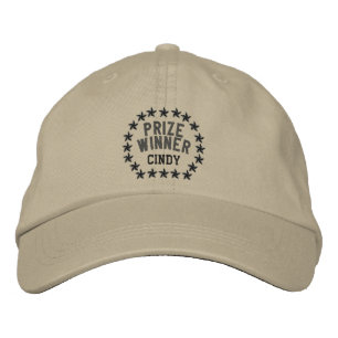 Personalizable Name Year Prize Winner Embroidery Embroidered Hat