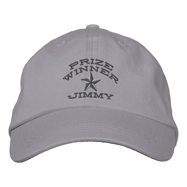 Personalizable Name Year Prize Winner Embroidery Embroidered Hat (Front)