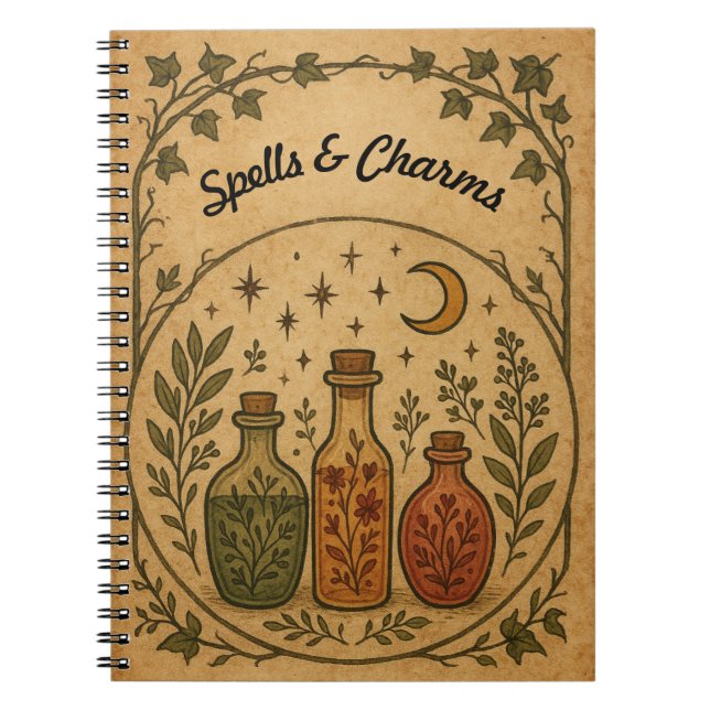 Personalizable notebook with apothecary design (Front)