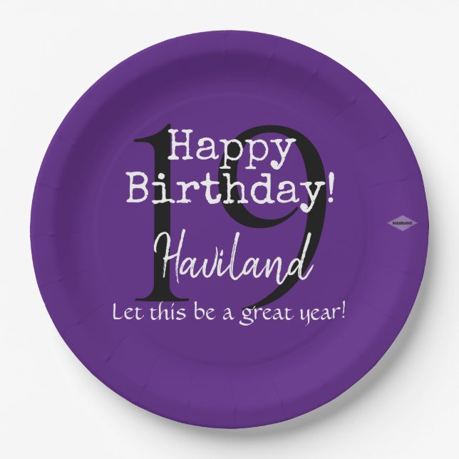Personalizable Paper Plate  HAMbyWG (Front)