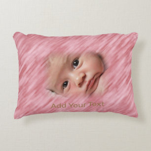 Personalizable Photo and Text Accent Pillow