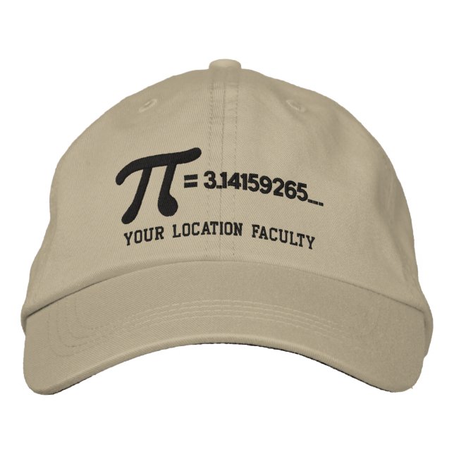 Personalizable Pi Formula Embroidered Hat (Front)
