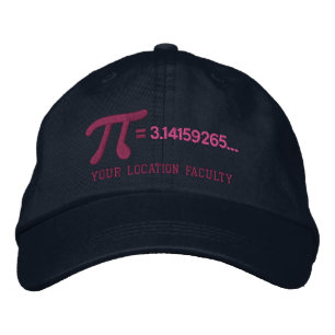Personalizable Pi Formula Embroidered Hat