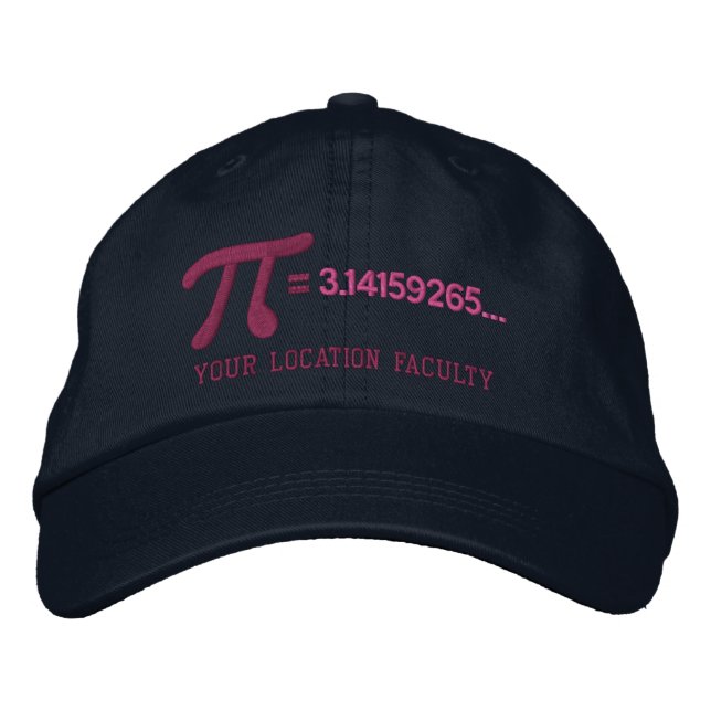 Personalizable Pi Formula Embroidered Hat (Front)