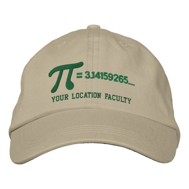 Personalizable Pi Formula Embroidered Hat (Front)