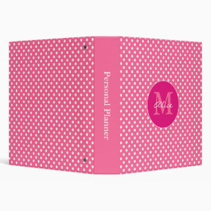 Personalizable Polka Dots Monogram - Binder