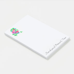 Personalizable Pretty Floral Bouquet Post-it Notes