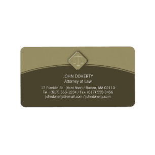 Personalizable   Scales of Justice Label