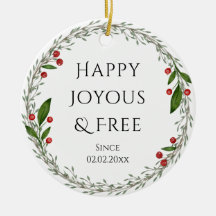 Personalizable Sobriety Date Classic Christmas