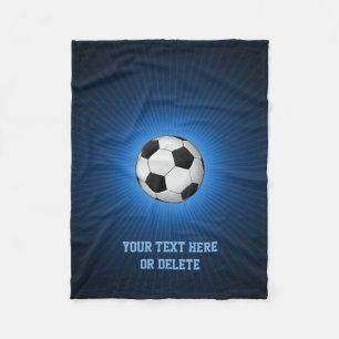 Personalizable Soccer   Football ball Fleece Blanket