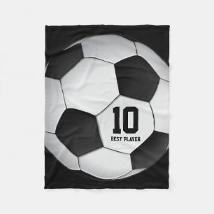 Personalizable Soccer   Football ball Fleece Blanket
