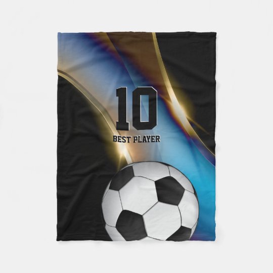 Personalizable Soccer | Football ball Fleece Blanket