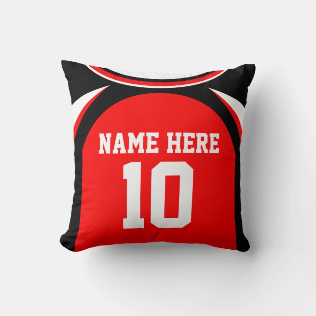 Personalizable Soccer Jersey Lumbar/Throw Pillow (Front)