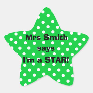 Personalizable Teacher stickers -  I'm a star