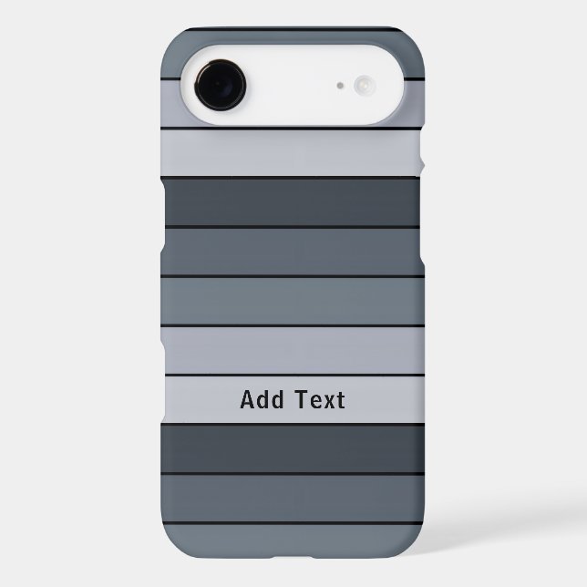 Personalizable - Trendy Modern Space Gray Stripes (Verso)