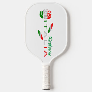 Personalization Bandiera d'Italia Rosa Pickleball Paddle