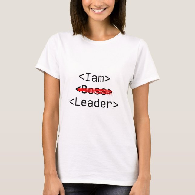 Personalization basic T-shirt iam leader not boos (Front)